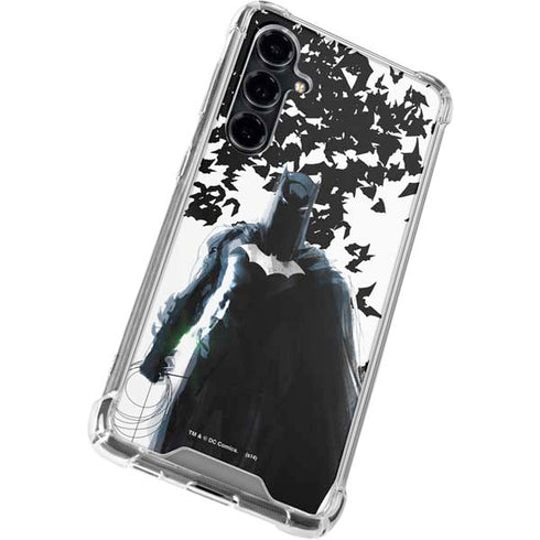 DC Comics Batman Holding batarang Art Galaxy S23 FE Clear Case